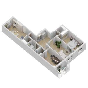 3-к квартира, строящийся дом, 98м2, 21/27 этаж