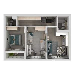 2-к квартира, вторичка, 60м2, 1/24 этаж