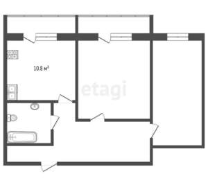 2-к квартира, вторичка, 61м2, 8/16 этаж
