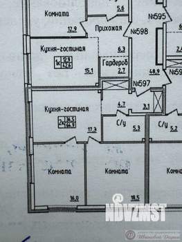 2-к квартира, строящийся дом, 65м2, 21/25 этаж