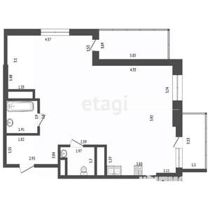 2-к квартира, вторичка, 69м2, 6/23 этаж