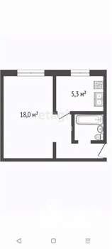 1-к квартира, вторичка, 30м2, 3/5 этаж