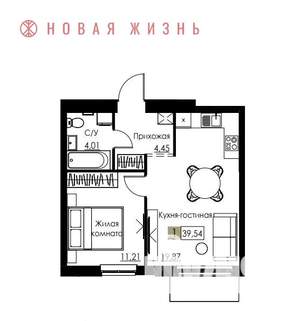 1-к квартира, вторичка, 40м2, 5/8 этаж
