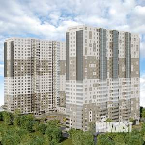 1-к квартира, строящийся дом, 45м2, 22/28 этаж