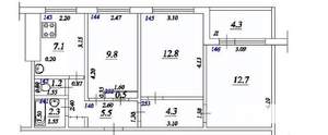 3-к квартира, вторичка, 59м2, 5/9 этаж