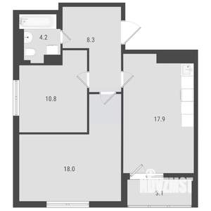 2-к квартира, вторичка, 61м2, 19/19 этаж
