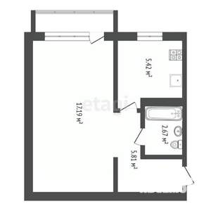 1-к квартира, вторичка, 30м2, 3/5 этаж