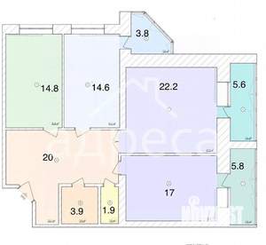 3-к квартира, вторичка, 102м2, 5/10 этаж