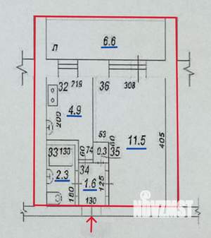 1-к квартира, вторичка, 21м2, 7/9 этаж
