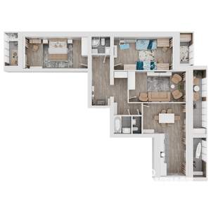 3-к квартира, вторичка, 123м2, 6/8 этаж