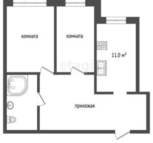 2-к квартира, вторичка, 50м2, 3/9 этаж