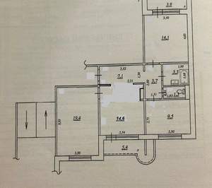 3-к квартира, вторичка, 71м2, 8/12 этаж
