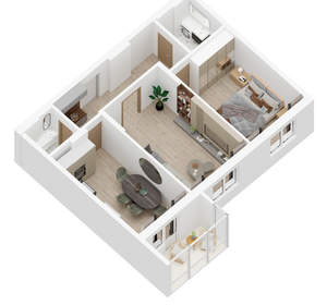 2-к квартира, строящийся дом, 68м2, 15/26 этаж