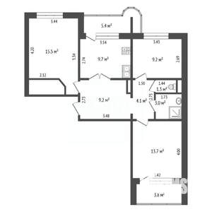3-к квартира, вторичка, 75м2, 1/12 этаж