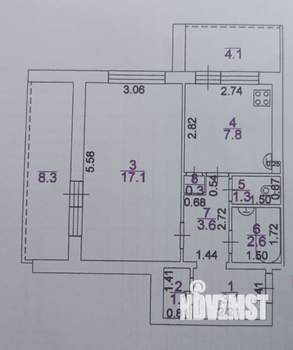 1-к квартира, вторичка, 37м2, 2/9 этаж