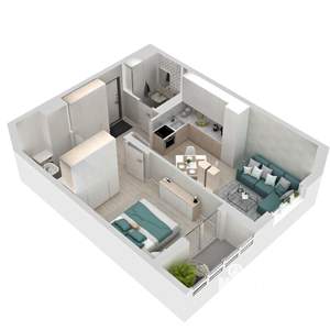 1-к квартира, вторичка, 43м2, 2/24 этаж