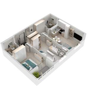 2-к квартира, вторичка, 58м2, 21/24 этаж