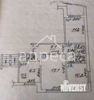 3-к квартира, вторичка, 64м2, 5/9 этаж