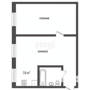 2-к квартира, вторичка, 43м2, 3/5 этаж