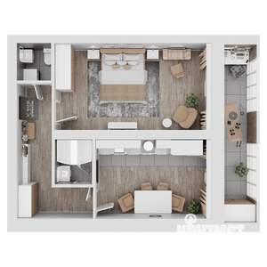 1-к квартира, вторичка, 56м2, 8/8 этаж