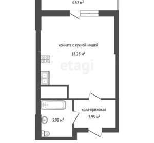 Студия квартира, вторичка, 29м2, 25/27 этаж