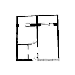 1-к квартира, вторичка, 41м2, 1/3 этаж