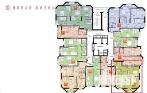 2-к квартира, строящийся дом, 64м2, 7/23 этаж