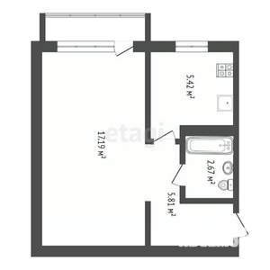 1-к квартира, вторичка, 32м2, 5/5 этаж
