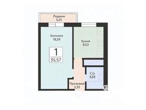 1-к квартира, вторичка, 36м2, 13/24 этаж