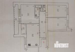 4-к квартира, вторичка, 76м2, 6/9 этаж