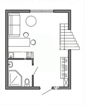 1-к квартира, сданный дом, 18м2, 1/4 этаж