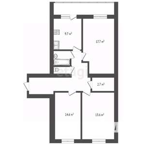 3-к квартира, вторичка, 79м2, 2/16 этаж