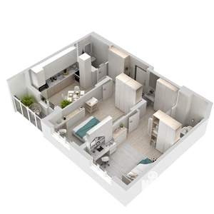 2-к квартира, вторичка, 58м2, 8/24 этаж