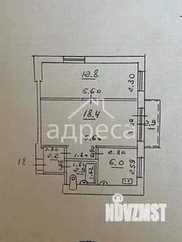 2-к квартира, вторичка, 42м2, 5/5 этаж