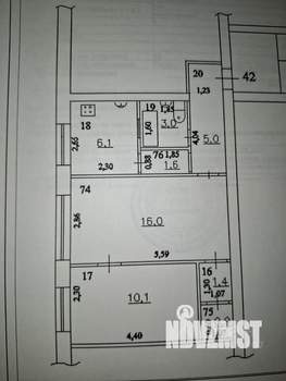 2-к квартира, вторичка, 44м2, 1/5 этаж