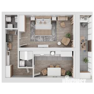 1-к квартира, вторичка, 56м2, 4/8 этаж