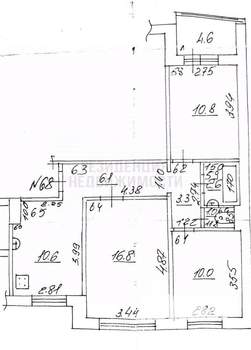3-к квартира, вторичка, 61м2, 8/9 этаж