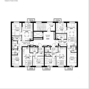 1-к квартира, вторичка, 39м2, 4/8 этаж