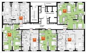 2-к квартира, вторичка, 67м2, 22/23 этаж
