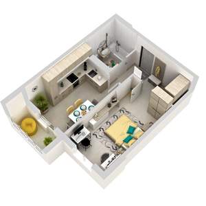 1-к квартира, вторичка, 39м2, 9/24 этаж