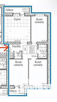 3-к квартира, вторичка, 99м2, 4/10 этаж