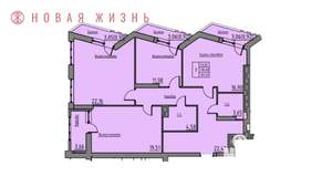 3-к квартира, строящийся дом, 107м2, 4/21 этаж