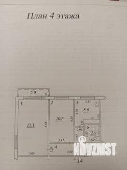 2-к квартира, вторичка, 42м2, 4/6 этаж