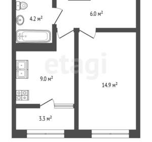 1-к квартира, вторичка, 40м2, 14/20 этаж