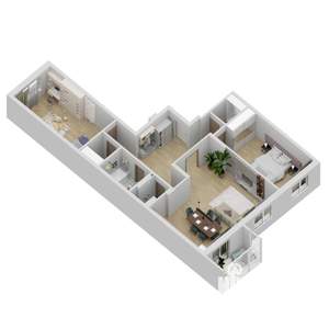 3-к квартира, строящийся дом, 98м2, 24/27 этаж