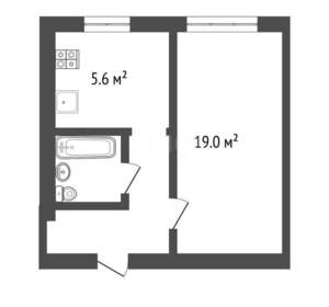 1-к квартира, вторичка, 32м2, 1/5 этаж