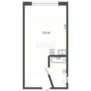 Студия квартира, вторичка, 19м2, 2/5 этаж