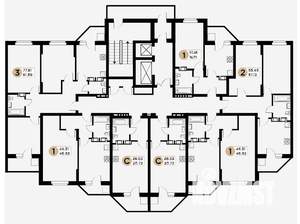 3-к квартира, строящийся дом, 78м2, 25/25 этаж