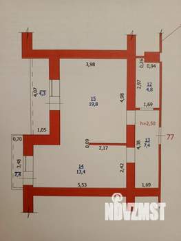 1-к квартира, вторичка, 45м2, 11/17 этаж