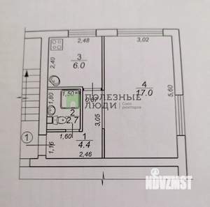 1-к квартира, вторичка, 30м2, 1/5 этаж